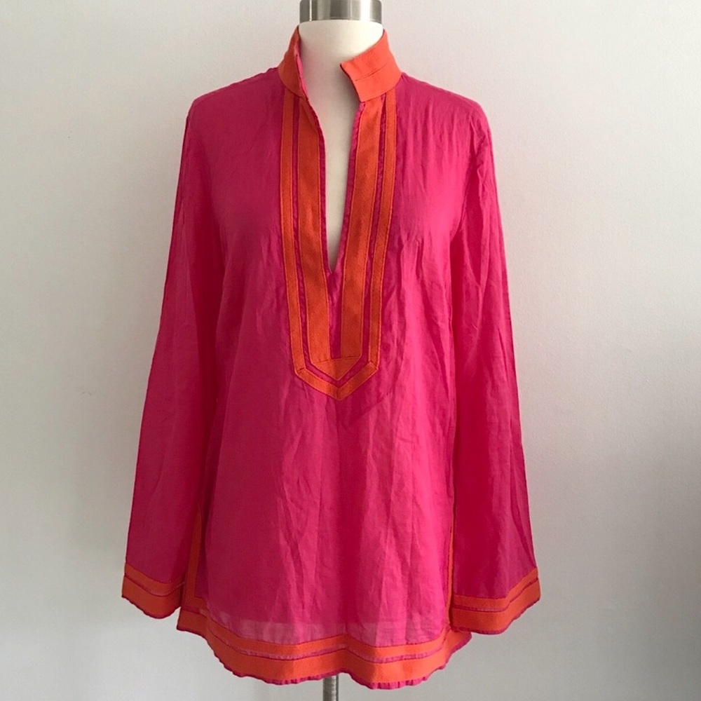 Tory Burch | Color Block 100% Cotton Tunic Size 12